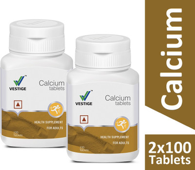 Vestige Calcium (helps in the maintenance and development of healthy bones and teeth)(2 x 100 Tablets)