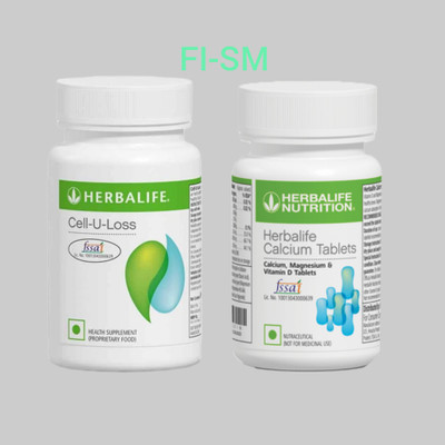 Herbalife Nutrition Cell-U-Loss Advanced - 90 Tablets andHerbalife Calcium Tablets - 60 Tablets(2 x 75 Tablets)