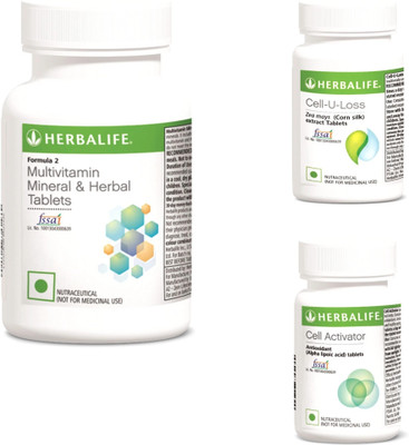Herbalife Nutrition Multivitamin Mineral and Herbal Tablets & Cell U Loss & Cell Activator.(3 x 30 No)