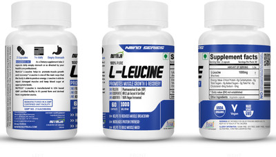 NutriJa L-Leucine 1000mg Capsules | Muscle Building & Strengthening(60 Capsules)
