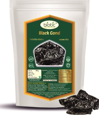 biotic Black Gond - Black Gum - Gond Siyah - Vachellia nilotica 100 gm Raisins(100 g)