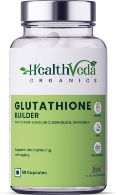 Health Veda Organics Plant Based Glutathione Builder, Antioxidant Support for Anti-Ageing(60 Capsules)