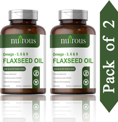Nutrous Flaxseed extract Capsules Omega 369 (K197)(2 x 60 Capsules)