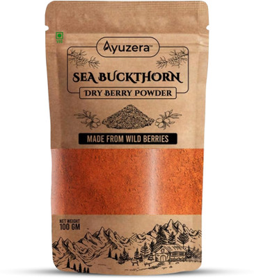 Ayuzera by Wellwith Seabuckthorn Dry Berry Powder | Vitamin C, Collagen(100 g)