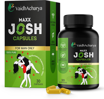 VaidhAcharya Maxx Josh Capsule For Men | Stamina & Energy(30 Capsules)