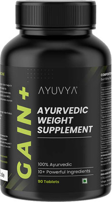Ayuvya Ayurvedic Gain+ Weight & Mass Gain Supplement - 90 Tablets(90 Tablets)