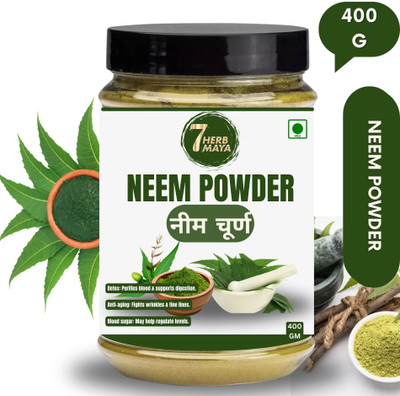 7Herbmaya Natural Neem Powder Natural Blood Purifier - Herbal Neem Powder for Daily Use(400 g)