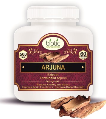 biotic Arjuna Capsules Terminalia Arjuna Extract 500mg - 60 Capsules(60 No)