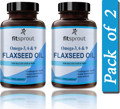 Fitsprout Flaxseed extract Capsules Omega 369 (K197)(2 x 60 Capsules)