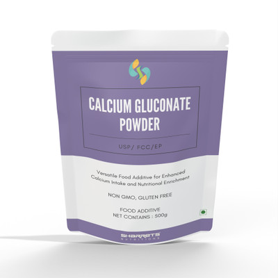 SHARRETS Calcium Gluconate Powder 500g - A Versatile Food Additive(500 g)