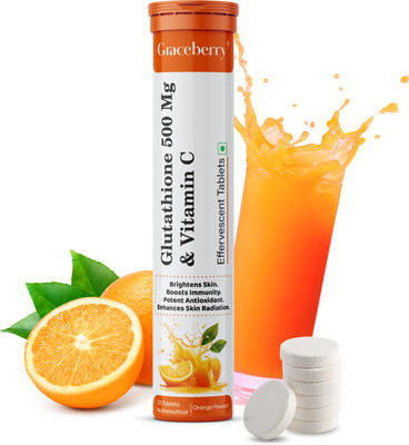 GRACEBERRY Glutathione 500mg Effervescent Tablet For Glowing Skin(20 Tablets)