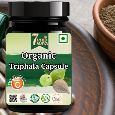 7Herbmaya Triphala Extract Capsule For Better Immunity with Goodness of Vitamin C(60 Capsules)