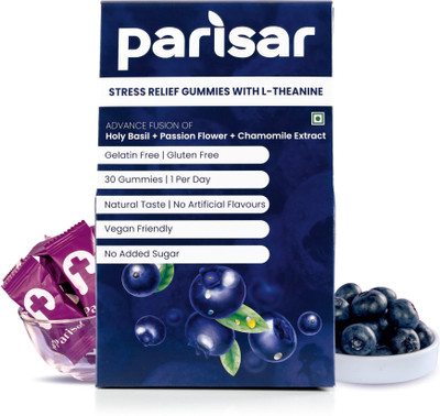 PARISAR PHARMA Anxiety Relief Gummies for Men & Women Pack of 30 Gummies(30 x 3 g)