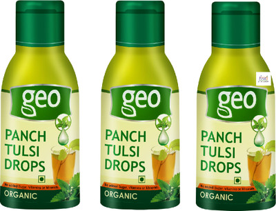 GEO Tulsi Drops Contains Extracts of 5 Rare Tulsi | Boosts Immunity | Cough And Cold(3 x 20 ml)