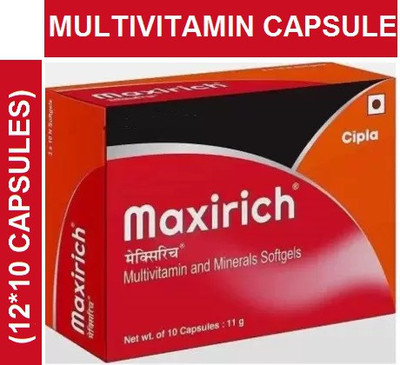 Maxirich MULTIVITAMINS AND MINERALS CAPSULE 12 STRIPS (120CAPSULES)(12 x 10 Capsules)