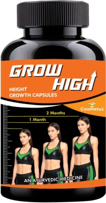 Cosmetus Grow High- Herbal Height Growth Capsules for Men & Women (Pack of 1)(30 Capsules)