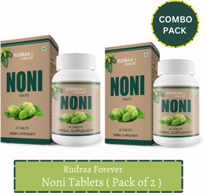 RUDRAA FOREVER Noni Tablet for Revitalizes Cells & General Wellness 120 tab(2 x 60 Tablets)