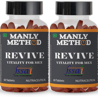 Manly Method Revive - Energy Tablet For Men(2 x 60 Tablets)