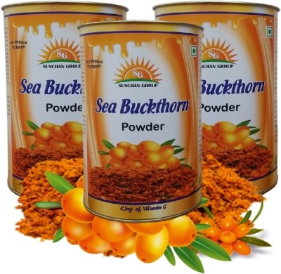 Sunchan Group Sea Buckthorn Powder Pure Organic Herbal Mix Vegetarian Healthy500 GmPack of 3(3 x 500 g)