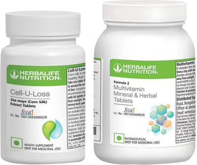 Herbalife Nutrition MULTIVITAMIN $ MINERAL TABLET AND CELL - U LOSS TABLET COMBO PACK(2 x 90 Tablets)