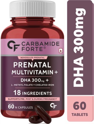 CARBAMIDE FORTE Prenatal Vitamins for Pregnancy | Multivitamin for Women | Pregnancy Tablet(60 No)