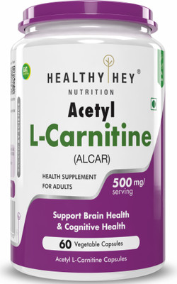 HealthyHey Nutrition Acetyl L-Carnitine (ALCAR) - Veg Capsules(500 mg)