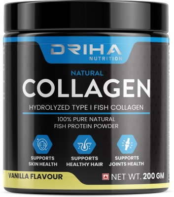 Driha Nutrition Vanilla Flavour Natural Collagen powder/Supplement for Men Women (200 g)(200 g)