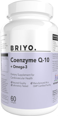 BRIYOSIS CoenzymeQ10, Omega 3, Lycopene, Selenium for Heart and cellular health(60 Capsules)