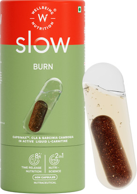 Wellbeing Nutrition Slow Burn | Fat Burner for Men & Women(60 Capsules)