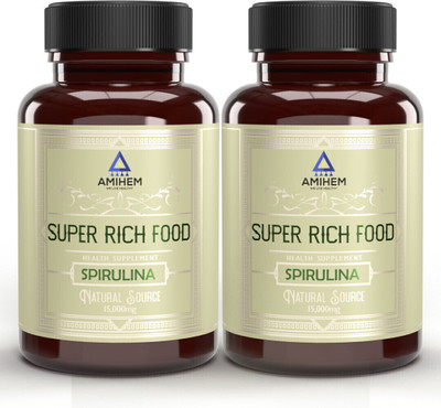 AMIHEM Spirulina Extract: Multivitamin for Weight Management, Immunity(2 x 15000 mg)