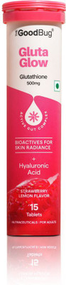 The Good Bug Gluta Glow Glutathione Effervescent for Radiant & Glowy Skin Vitamin C(15 Tablets)