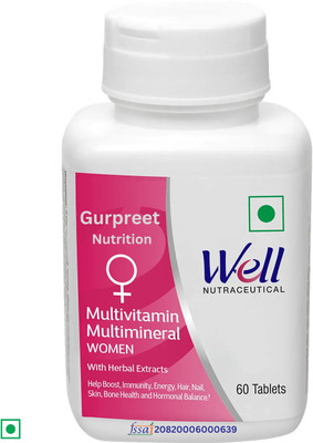 Gurpreet Nutrition Well Multivitamin Multimineral Women(60 Tablets)