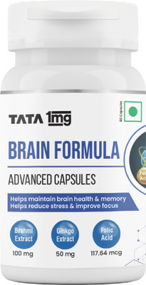 TATA 1mg Brain Formula for Memory Health And Concentration(60 Capsules)