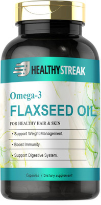 Healthy Streak Flaxseed extract Capsules Omega 3 (H102)(60 Capsules)