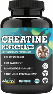 Adorreal Creatine Monohydrate Strength Endurance Athlete Energy Support(120 Capsules)