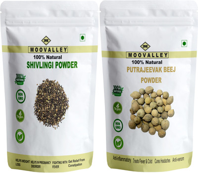 Moovalley Sivalingi Seed Powder and Putrajivak Seed Powder Combo(2 x 100 g)
