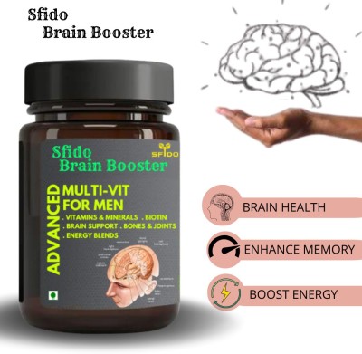 Zemaica Healthcare Sfido Brain Booster, Herbal Capsule Intelligence & Study Power, Pack of 1(30 Capsules)