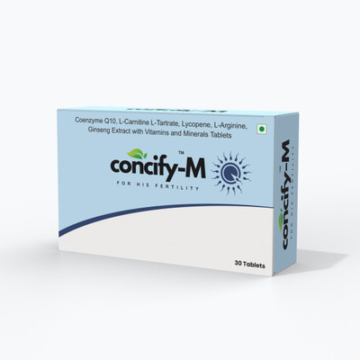 Concify M | Fertility Supplement | Ginseng Extract with Vitamins and Minerals for Male(30 Tablets)