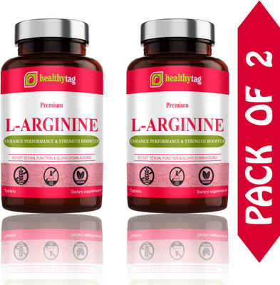 Healthy Tag L-Arginine 1000mg Tablets Per Serving (S207)(2 x 60 Tablets)