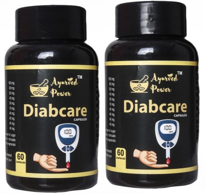 AYURVED POWER Diabacare Capsules Supplement for Sugar Control (Pack of 2)(2 x 60 Capsules)