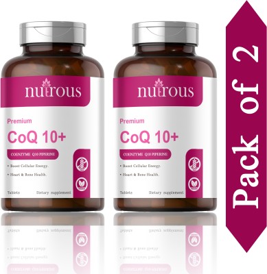 Nutrous 120mg Coenzyme Q10 Tablets with Piperine (D192)(2 x 60 Tablets)