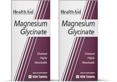 HealthAid Chelated Magnesium Glycinate with Zinc(2 x 30 Tablets)