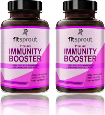 Fitsprout Immunity Booster Tablets ,Vitamin C (H251)(2 x 60 Tablets)