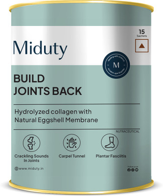 Miduty Build Joint Back -Joint Pain Arthritis- Hydrolysed Collagen - HCL - Gluten free(15 No)