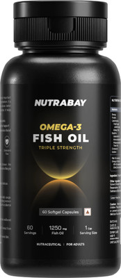 Nutrabay Pro Fish Oil Omega 3 (Triple Strength) - 1000mg(60 Tablets)