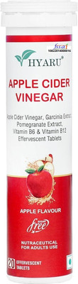 HYARU Apple Cider Vinegar Effervescent Tablets (Apple Flavor)(20 Tablets)