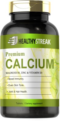 Healthy Streak Calcium, Magnesium, Zinc, D3 & B12 Tablets (H95)(60 Tablets)