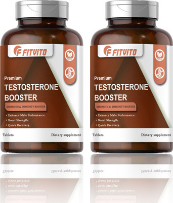 Fitvito Testosterone Booster For Men, Testo Booster Power Support Tablets (H268)(2 x 60 Tablets)
