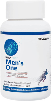 ELEMENT ONE Mens Multivitamin with Gamma Oryzonol with all Essential Vitamins(60 Capsules)