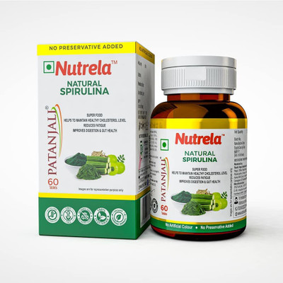 NUTRELA Natural Spirulina Tablets(2 x 60 Tablets)